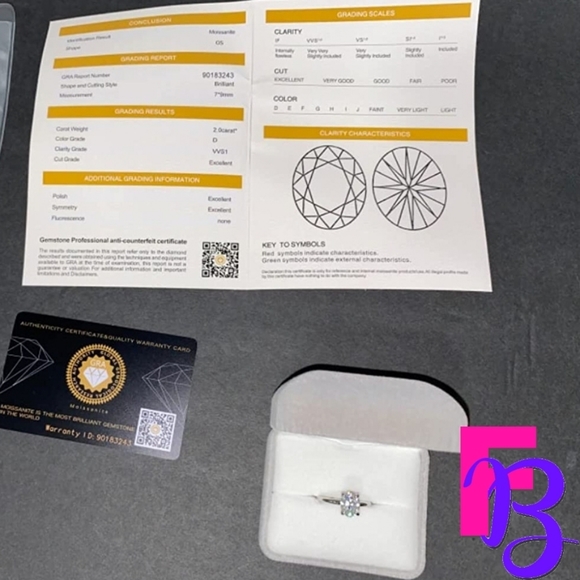 2 CT Moissanite Oval Engagement Ring Anniversary Birthday Gift - Picture 12 of 17